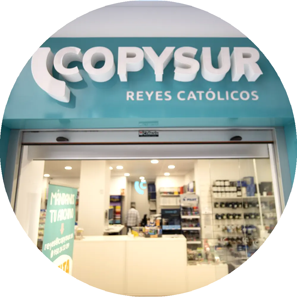 tiendas físicas copysur. Fotocopias, material de papelería y mucho más